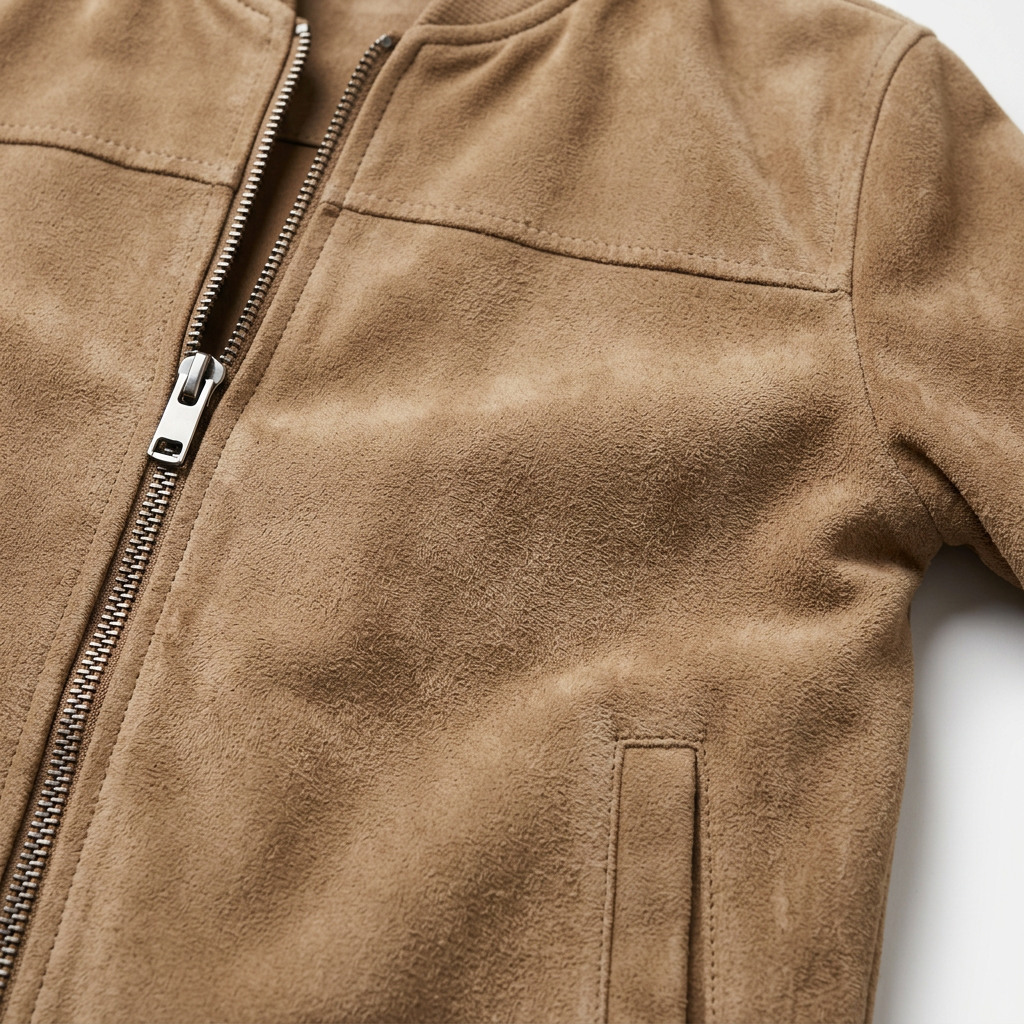 Men's Bomber Jacket with Ribbed Trim