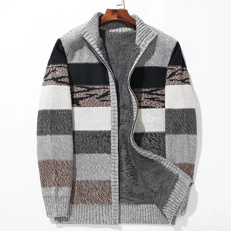 Color-Block Wool Cardigan 1