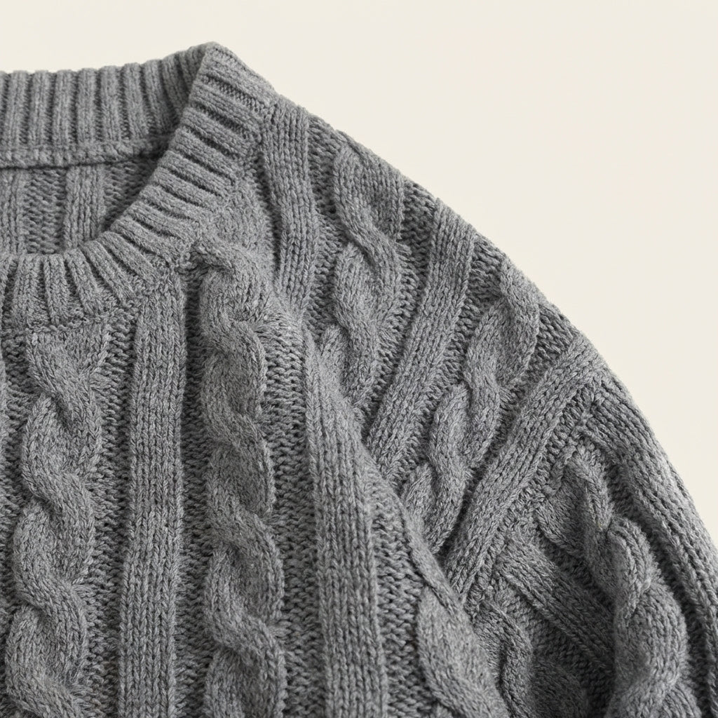 Men’s Cardigan Round Neckline and Full Zipper Closure