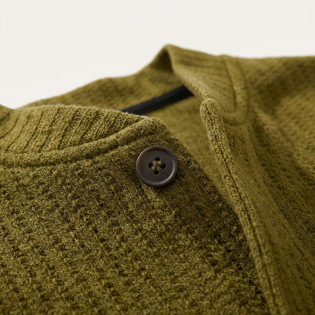 Men’s Cardigan Shawl Collar and Dual Front Patch Pockets