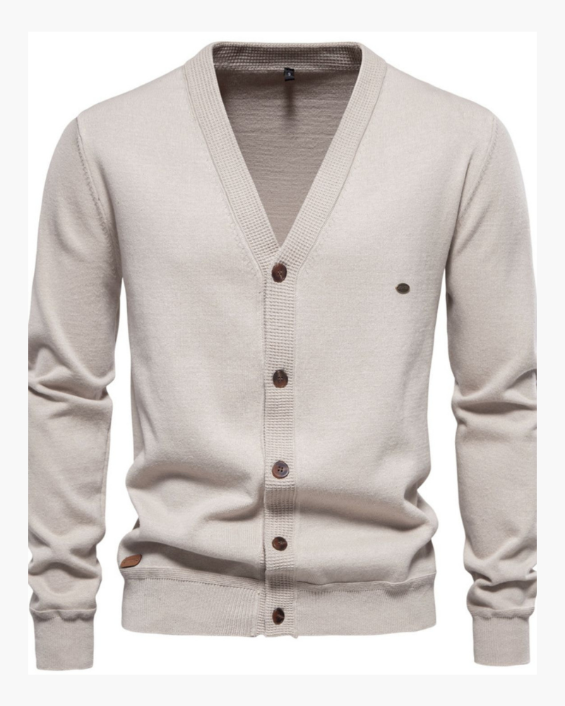 Cotton V-Neck Cardigan 6