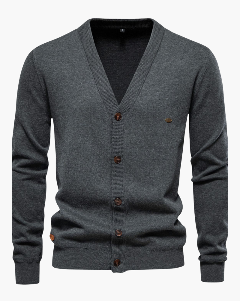 Cotton V-Neck Cardigan 5