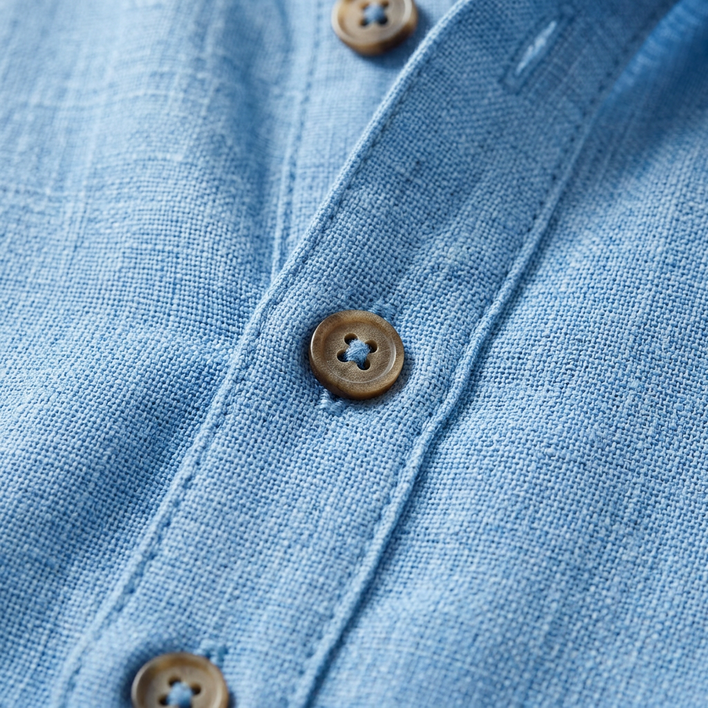 Men's Collared Popover Shirt with Roll-Up Sleeves