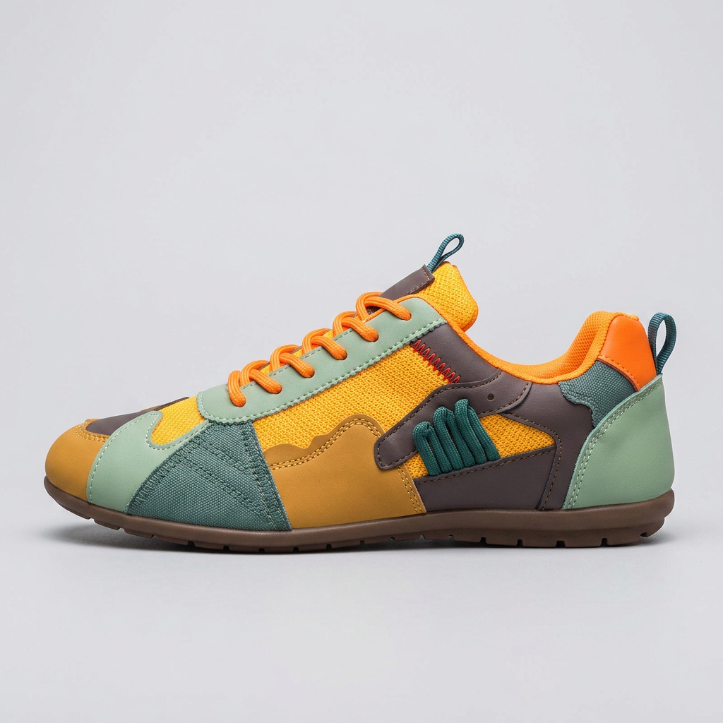 Men's Color-Block Patchwork Low-Top Sneakers