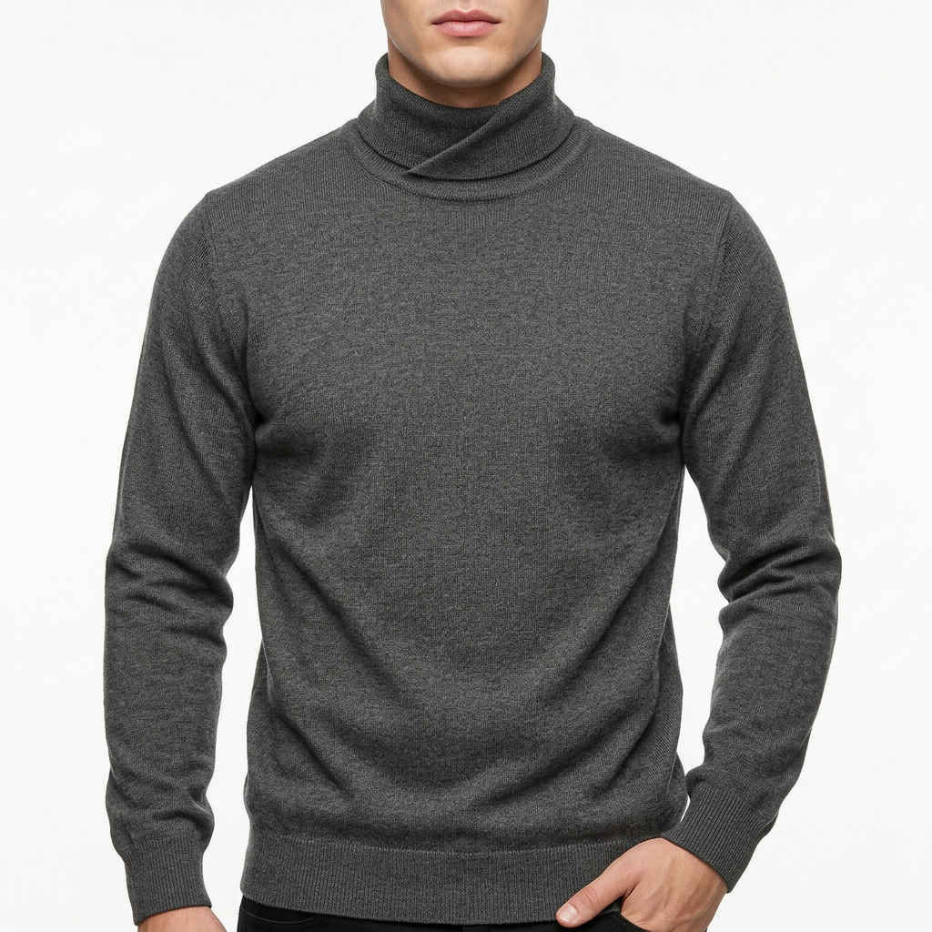 Men’s Cross Turtleneck Long Sleeve Sweater