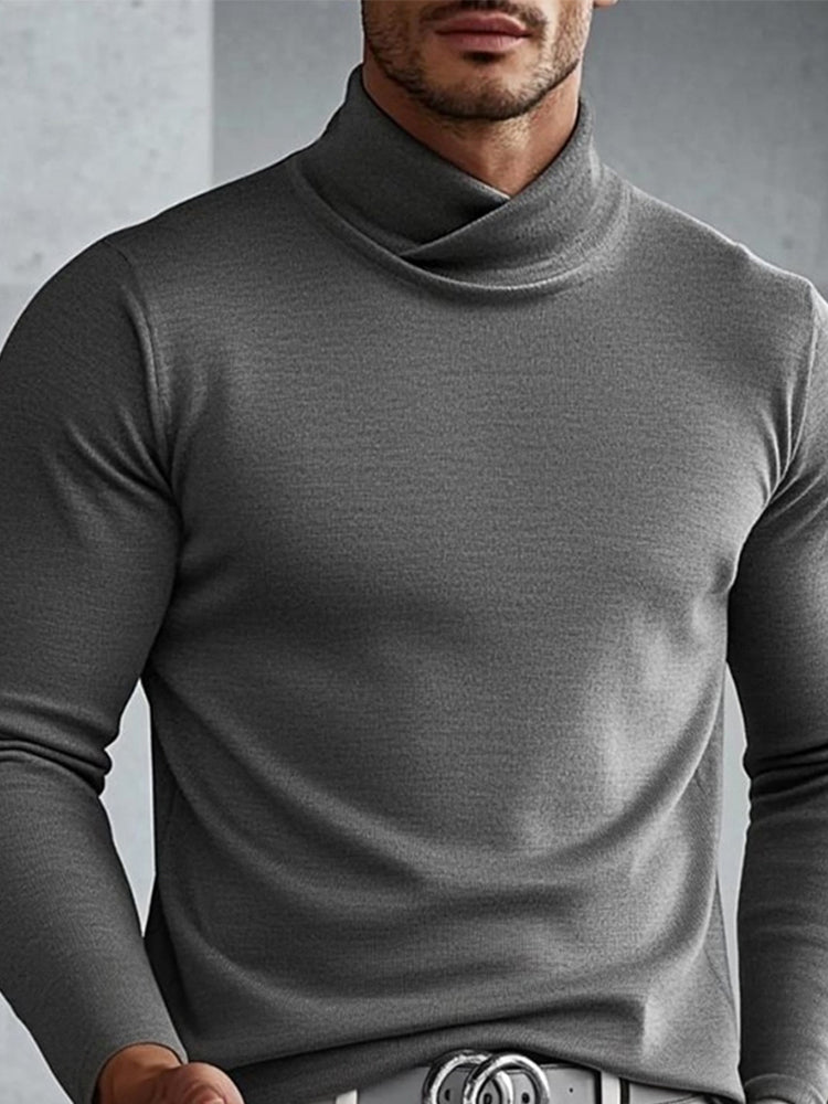 Versatile Soft Cross Turtleneck Undershirt 6