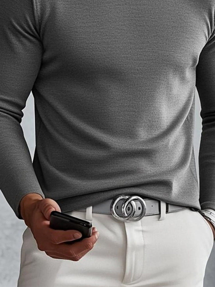 Versatile Soft Cross Turtleneck Undershirt 7