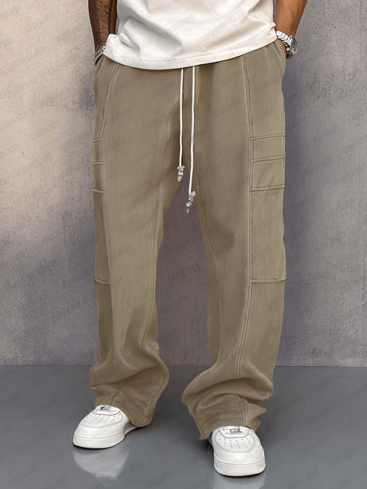 Stylish Comfort Loose Fit Suede Pants 0