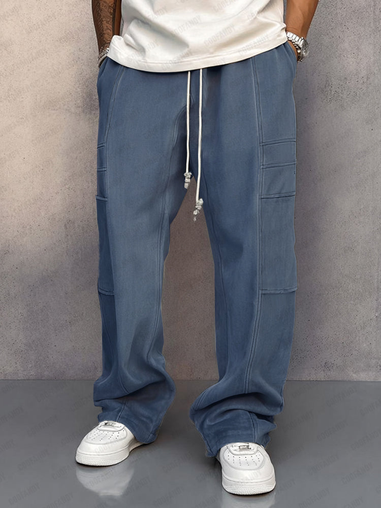 Stylish Comfort Loose Fit Suede Pants 1