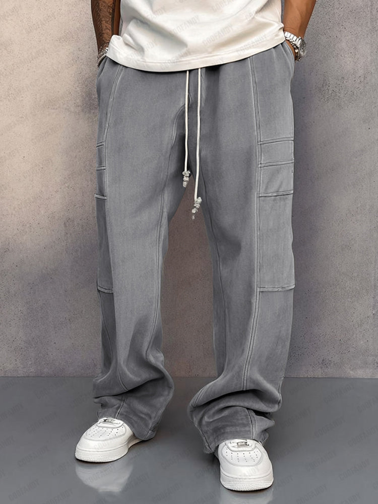 Stylish Comfort Loose Fit Suede Pants 2