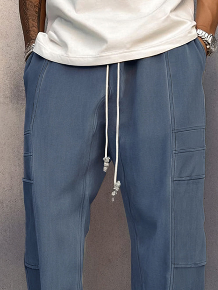 Stylish Comfort Loose Fit Suede Pants 4