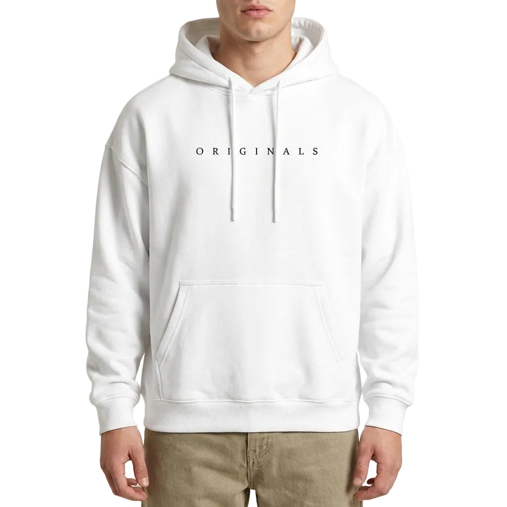 Men’s Hoodie Centered Typography and Kangaroo Front Pocket