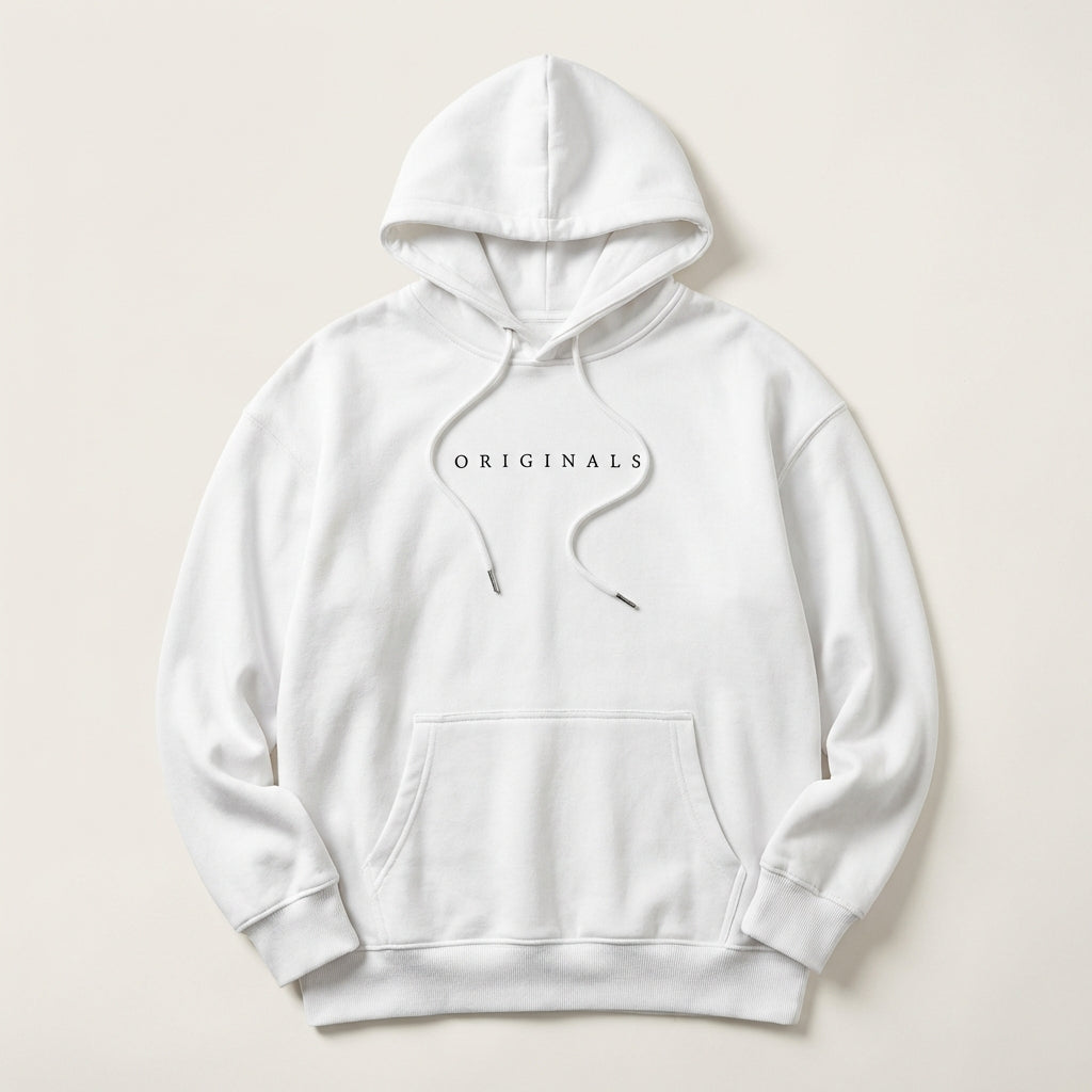 Men’s Hoodie Centered Typography and Kangaroo Front Pocket