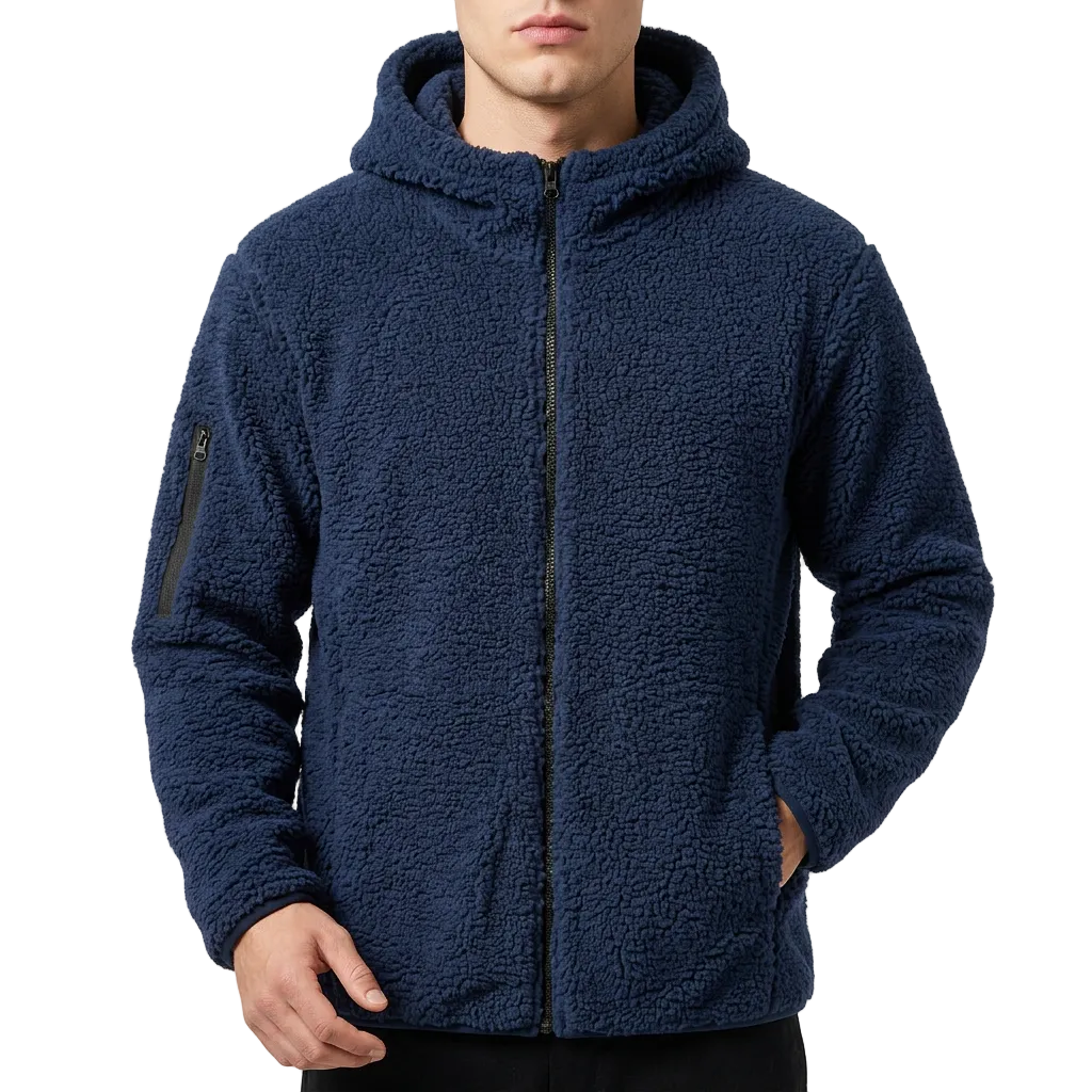 Men’s Hoodie Drop Shoulder Design Zippered Arm Pocket