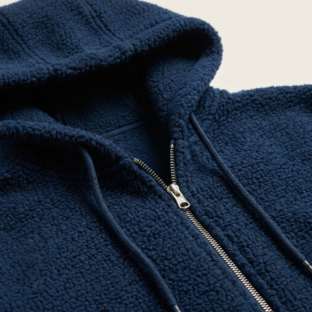 Men’s Hoodie Full Zipper Closure and Utility Sleeve Pocket