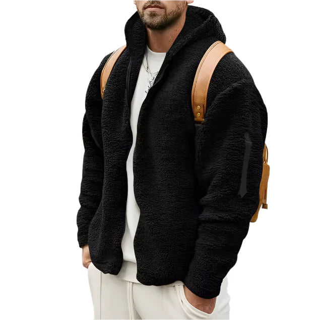 Elegant Fleece Hoodie Jacket for Men 3