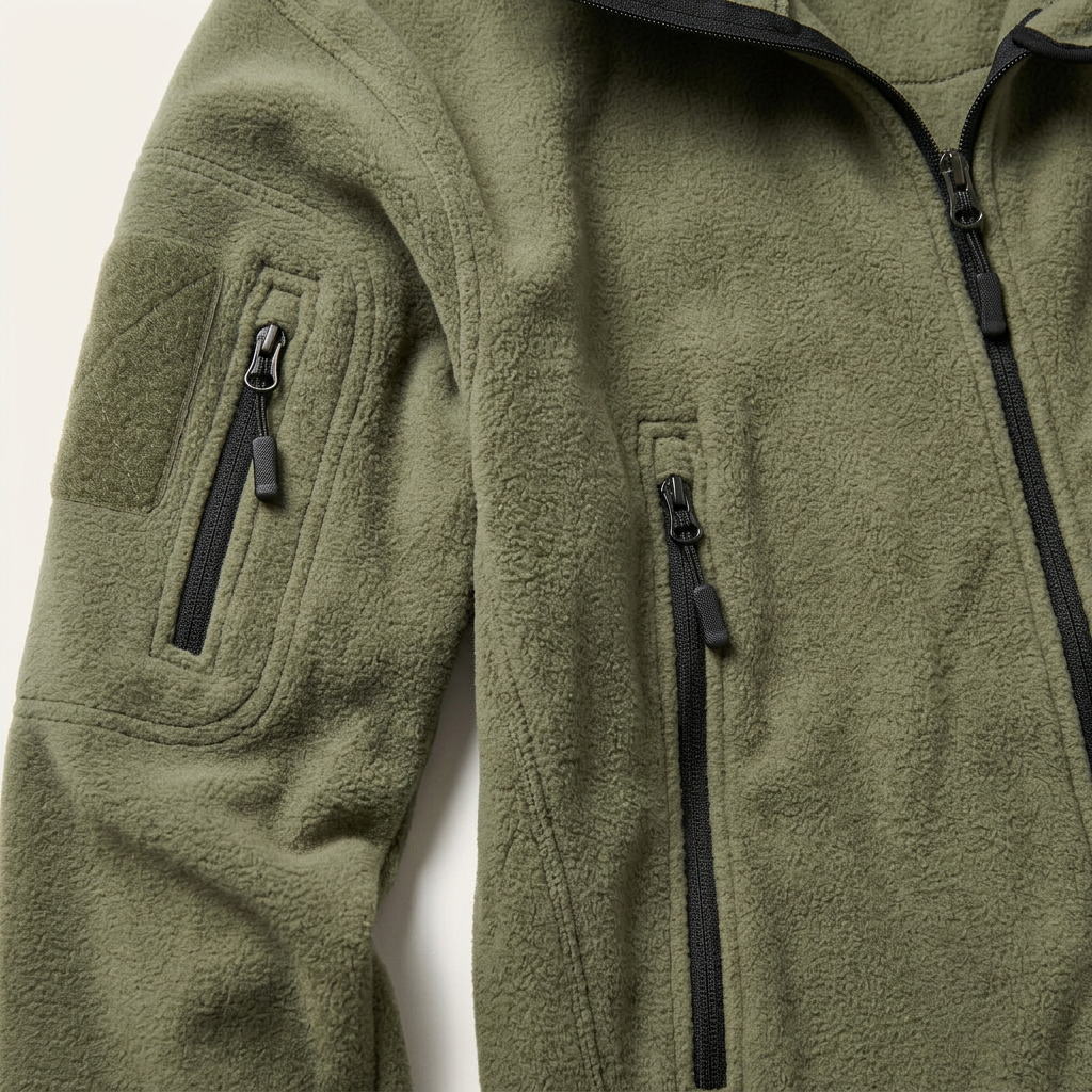 Men’s Hoodie Full Zipper Front Multi Pocket Arrangement