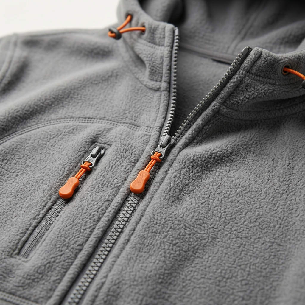 Men’s Hoodie Full Zipper Front Multi Pocket Layout