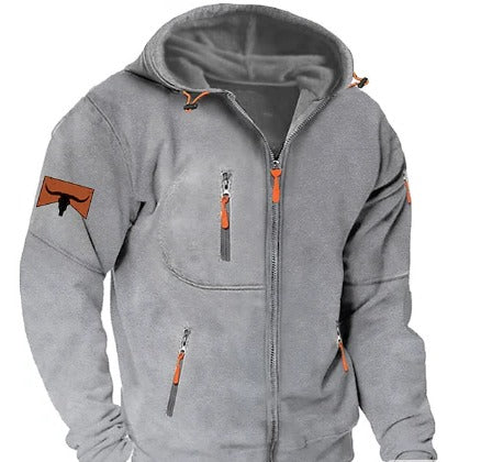 Warm Zip-Up Hoodie For Men 0