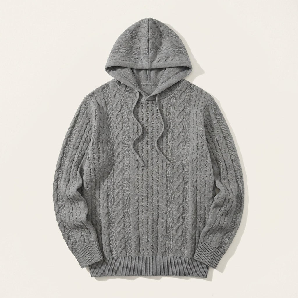 Men’s Hoodie Heavy Gauge Pullover Style with Flat Knit Cuffs