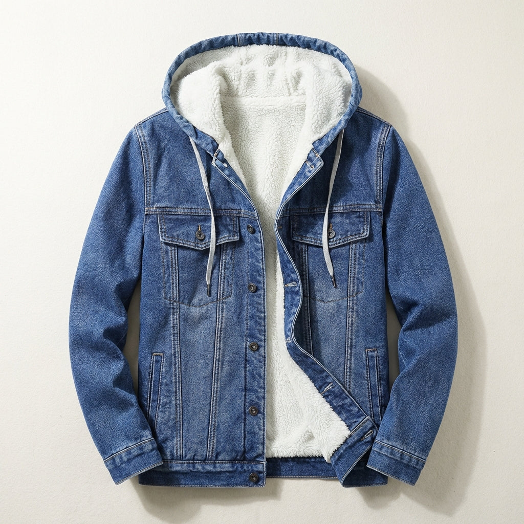 Men’s Hoodie Jacket Dual Button Flap Pockets