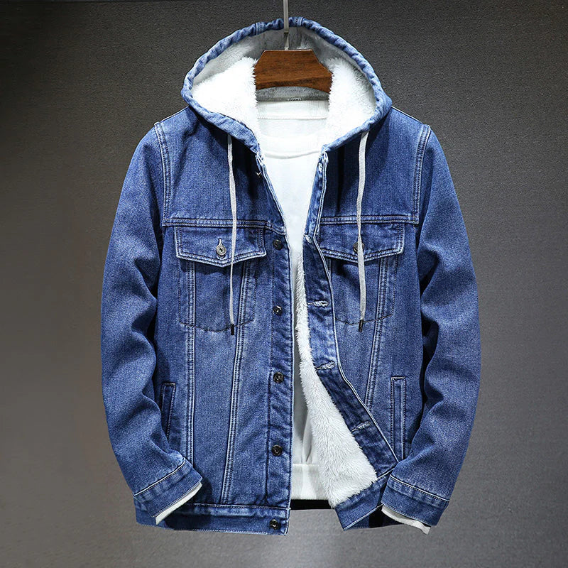 Modern Style Denim Hoodie Jacket for Men 0