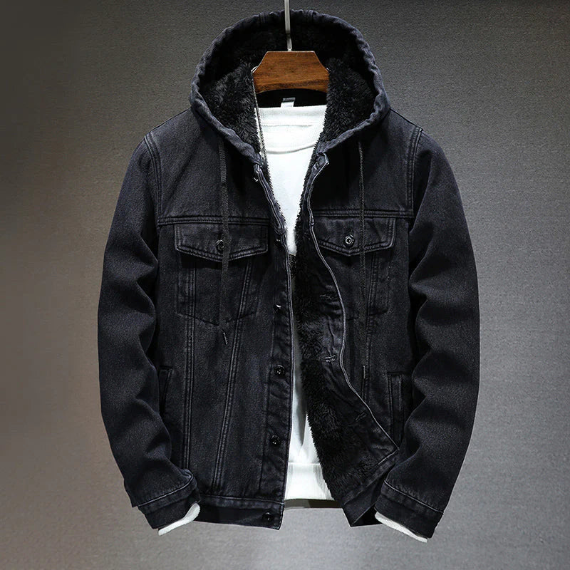 Modern Style Denim Hoodie Jacket for Men 1