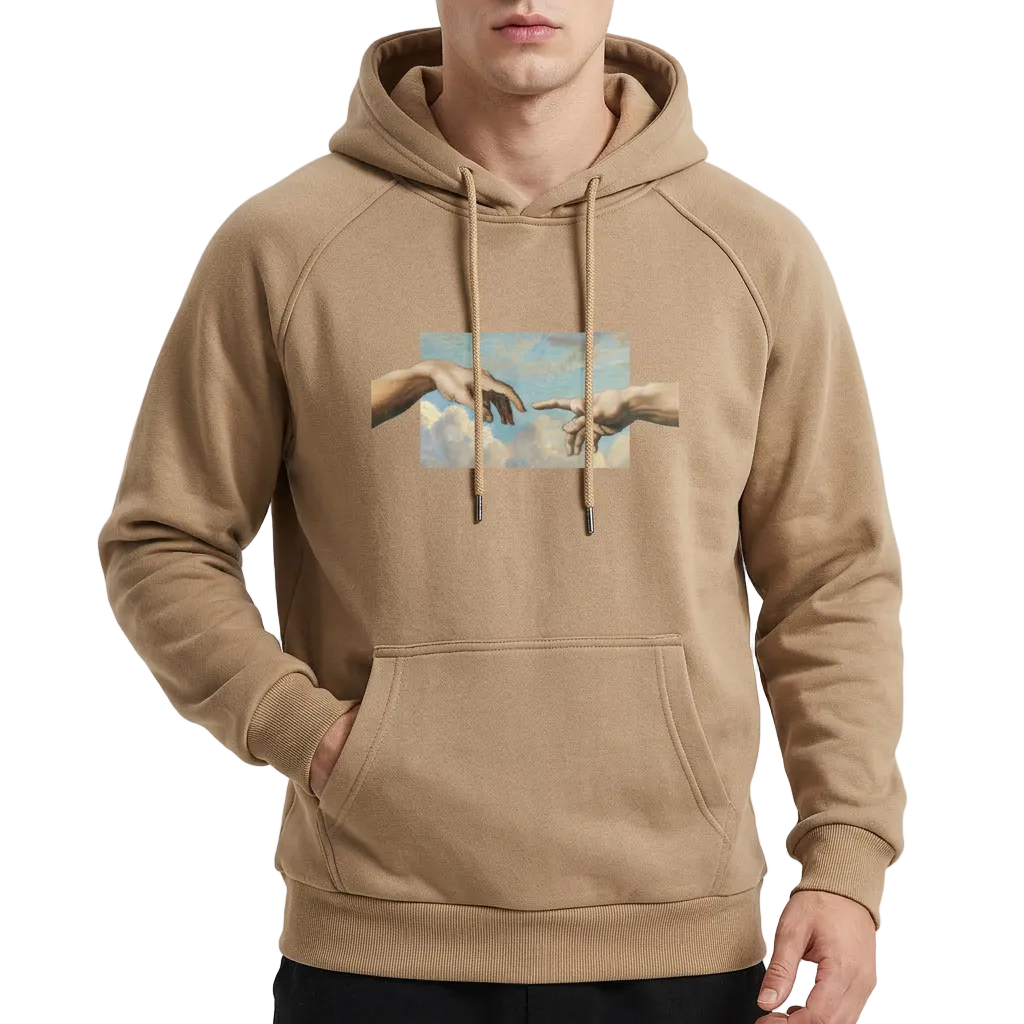 Men’s Hoodie Renaissance Graphic Patch Kangaroo Front Pocket