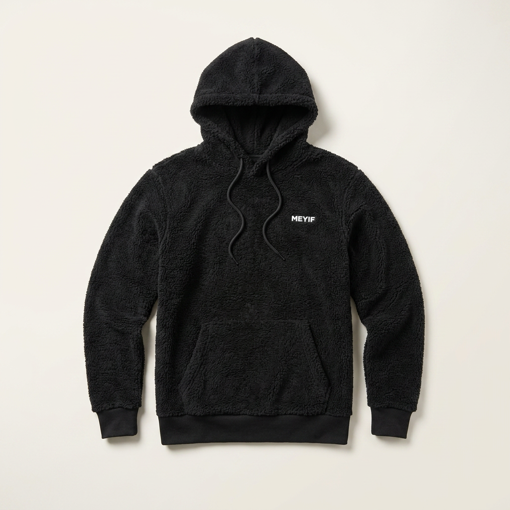 Men’s Hoodie Straight Cut Lower Waistband Layout