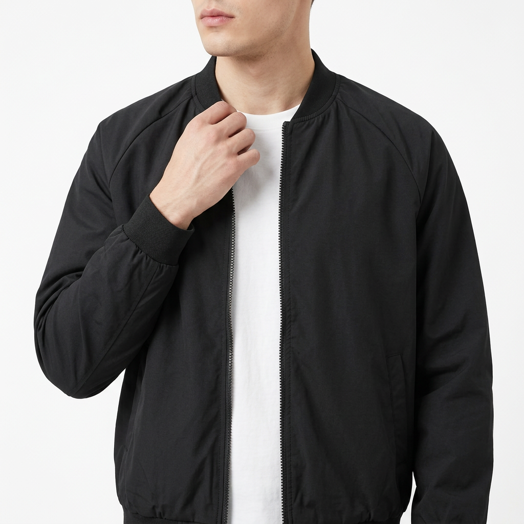 Men’s Jacket Bomber Style with Two Way Zip