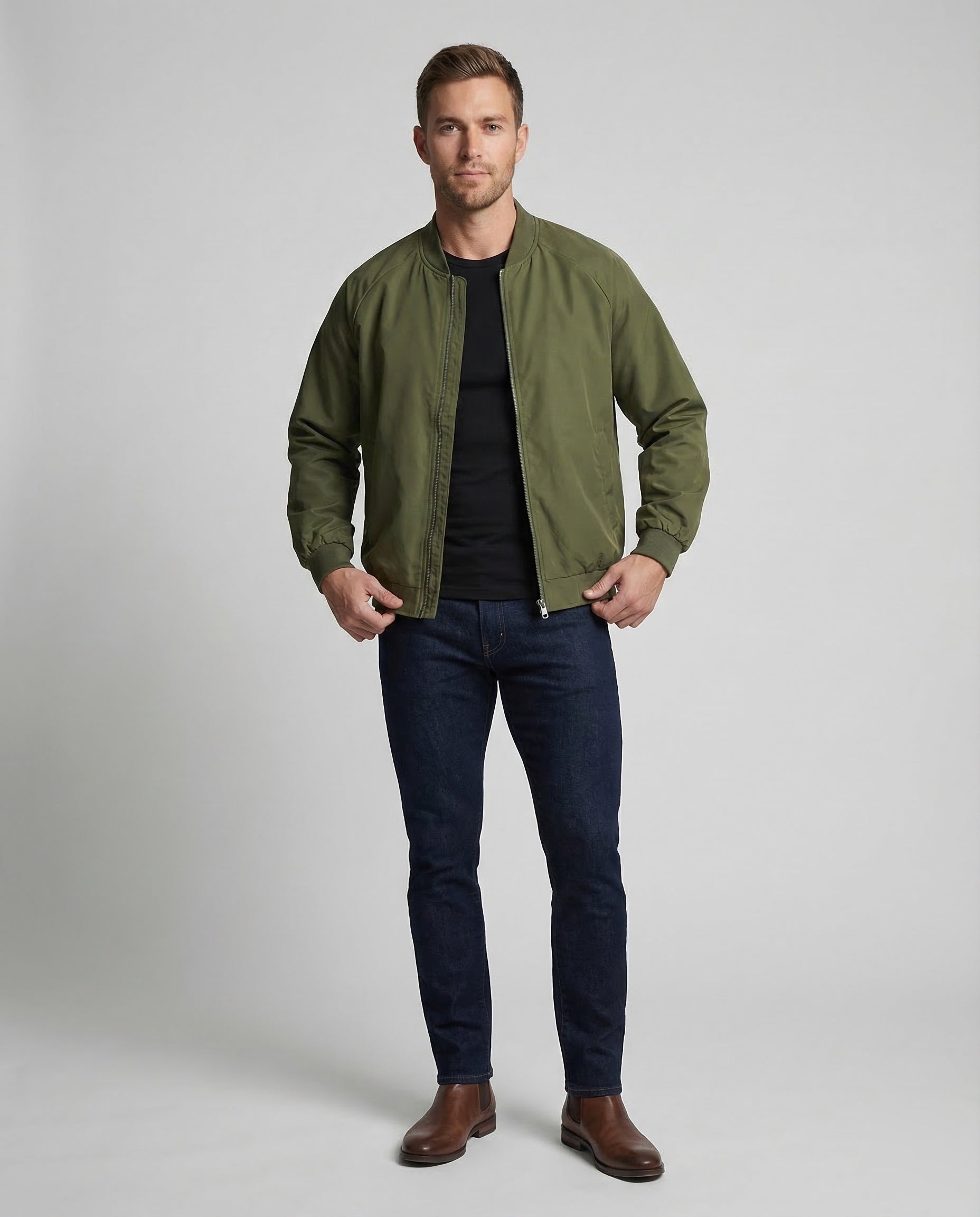 Men's flight blouson two-way zip 1