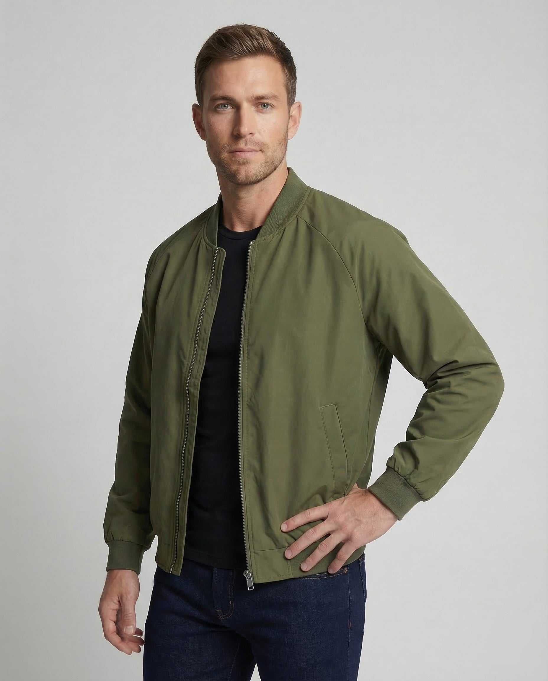 Men's flight blouson two-way zip 2