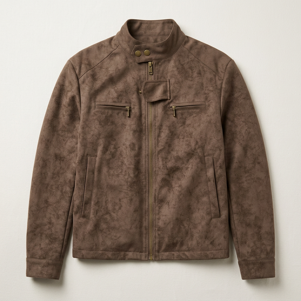 Men’s Jacket Full Zip Closure and Chest Pockets