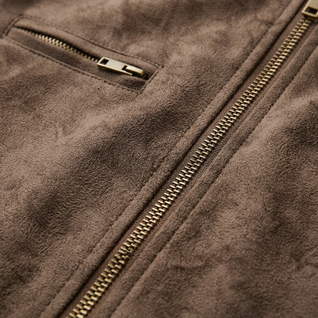 Men’s Jacket Full Zip Closure and Chest Pockets