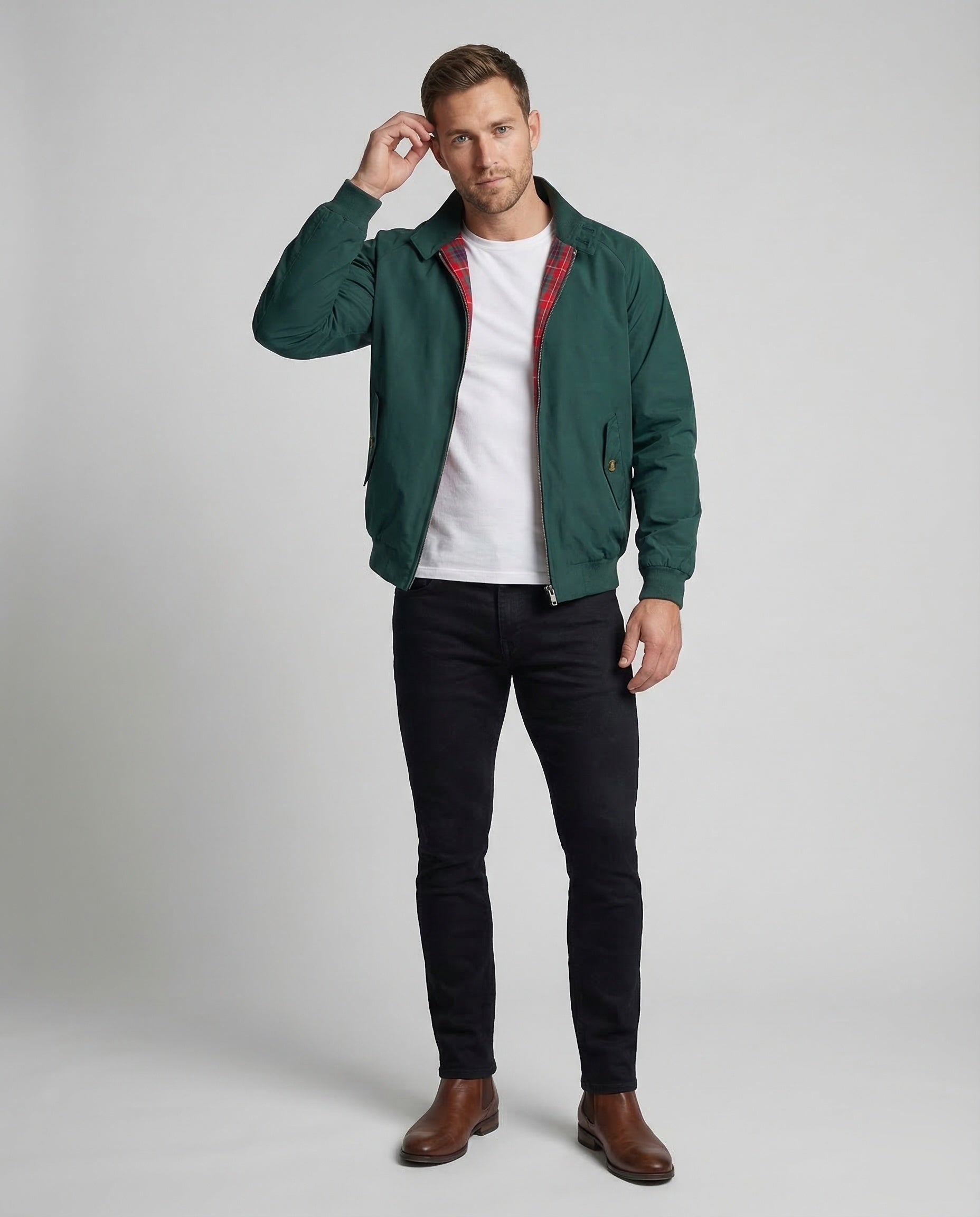 Men's Retro Blouson Jacket with Flap Pockets 1