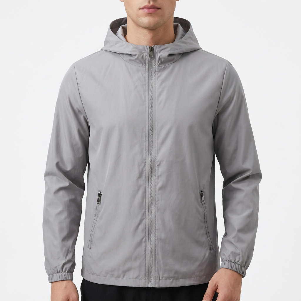 Men’s Jacket Full Zip Closure with Hood