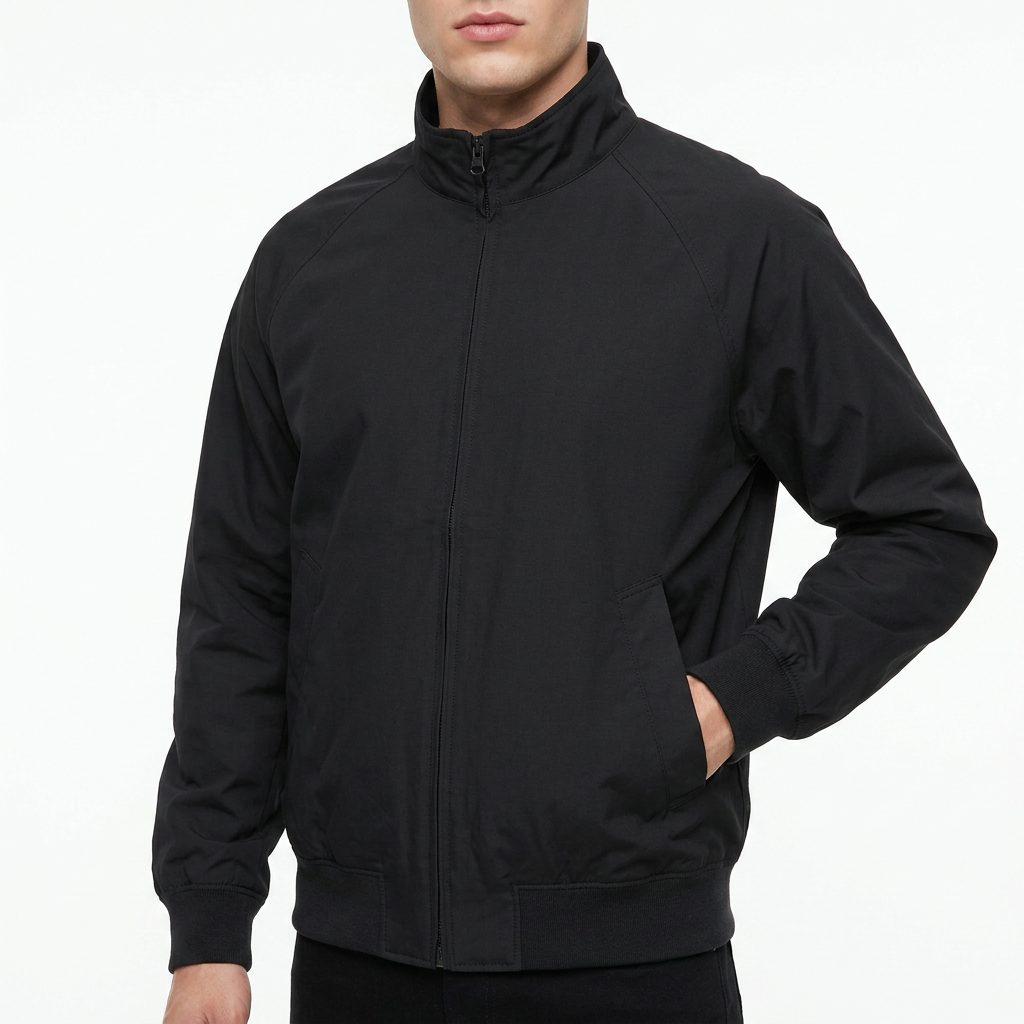 Men’s Jacket Stand Collar with Raglan Sleeves