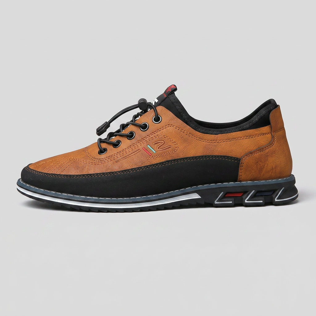Men's Lace-Up Shoes with Contrast Sole