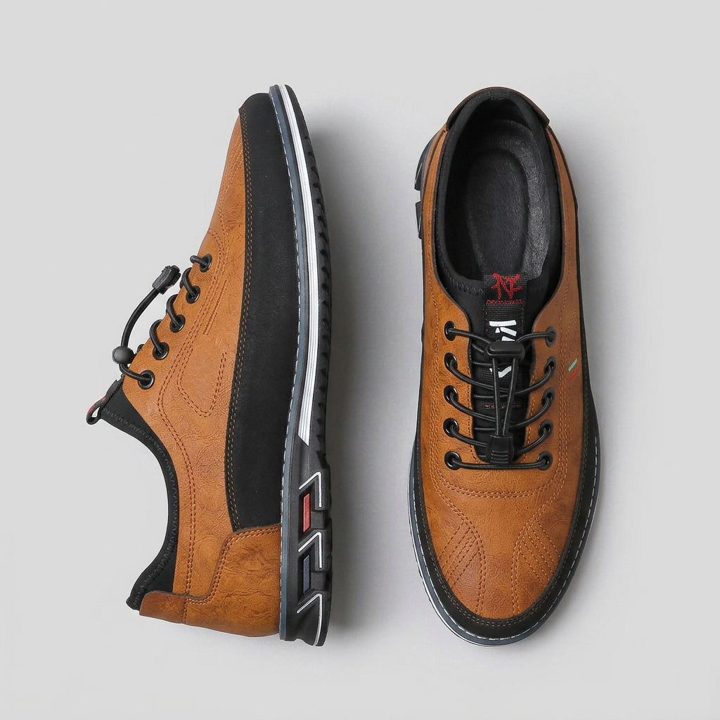 Men's Lace-Up Shoes with Contrast Sole