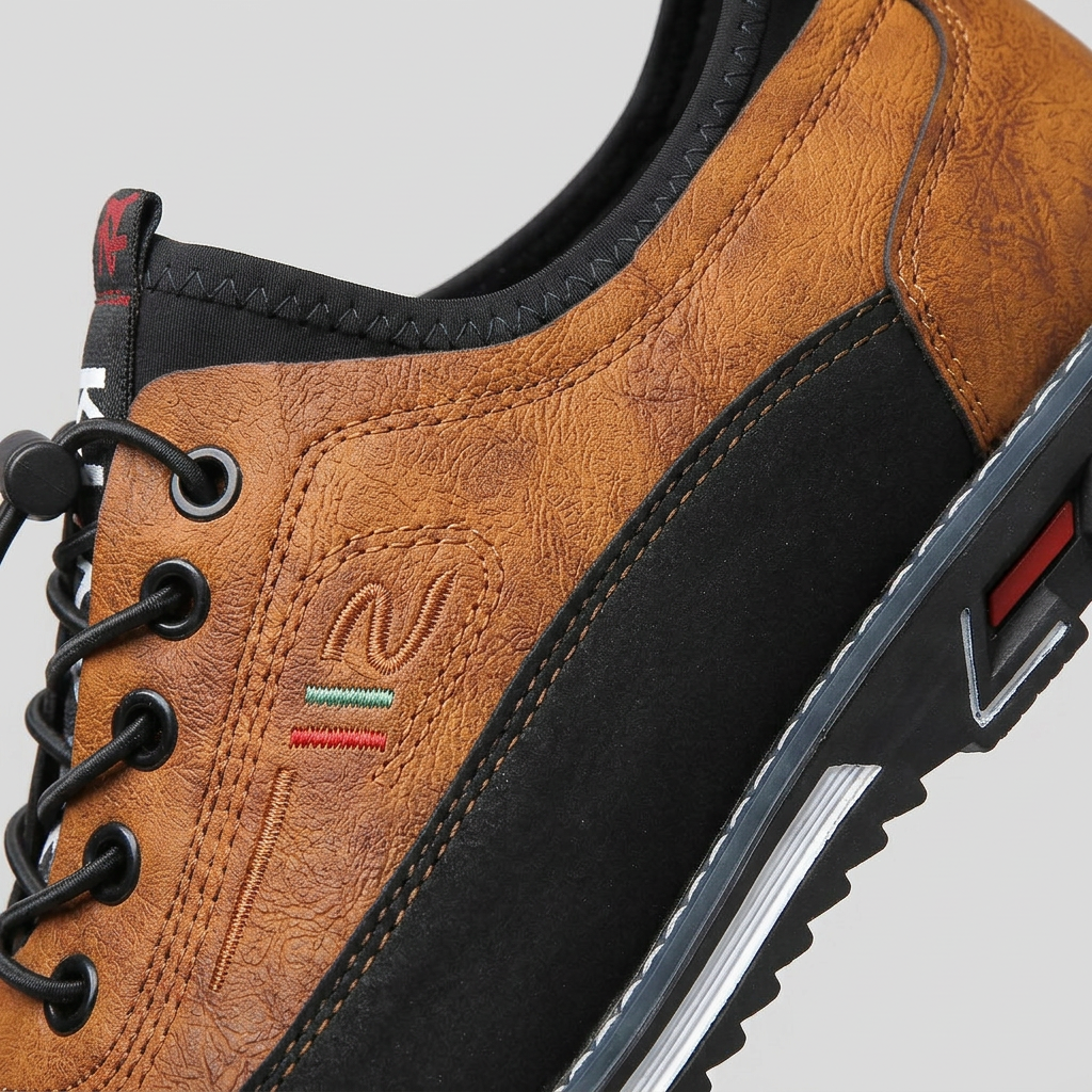 Men's Lace-Up Shoes with Contrast Sole