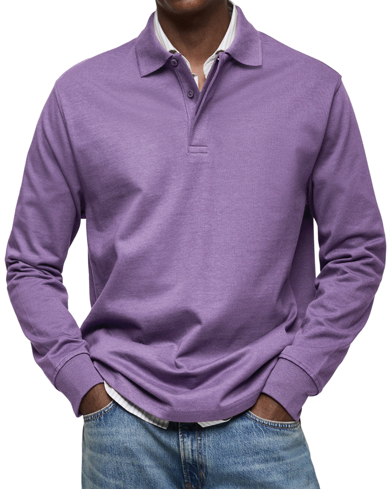 LAURENT MONACO | LUXURY LONG-SLEEVED POLO SHIRT 8