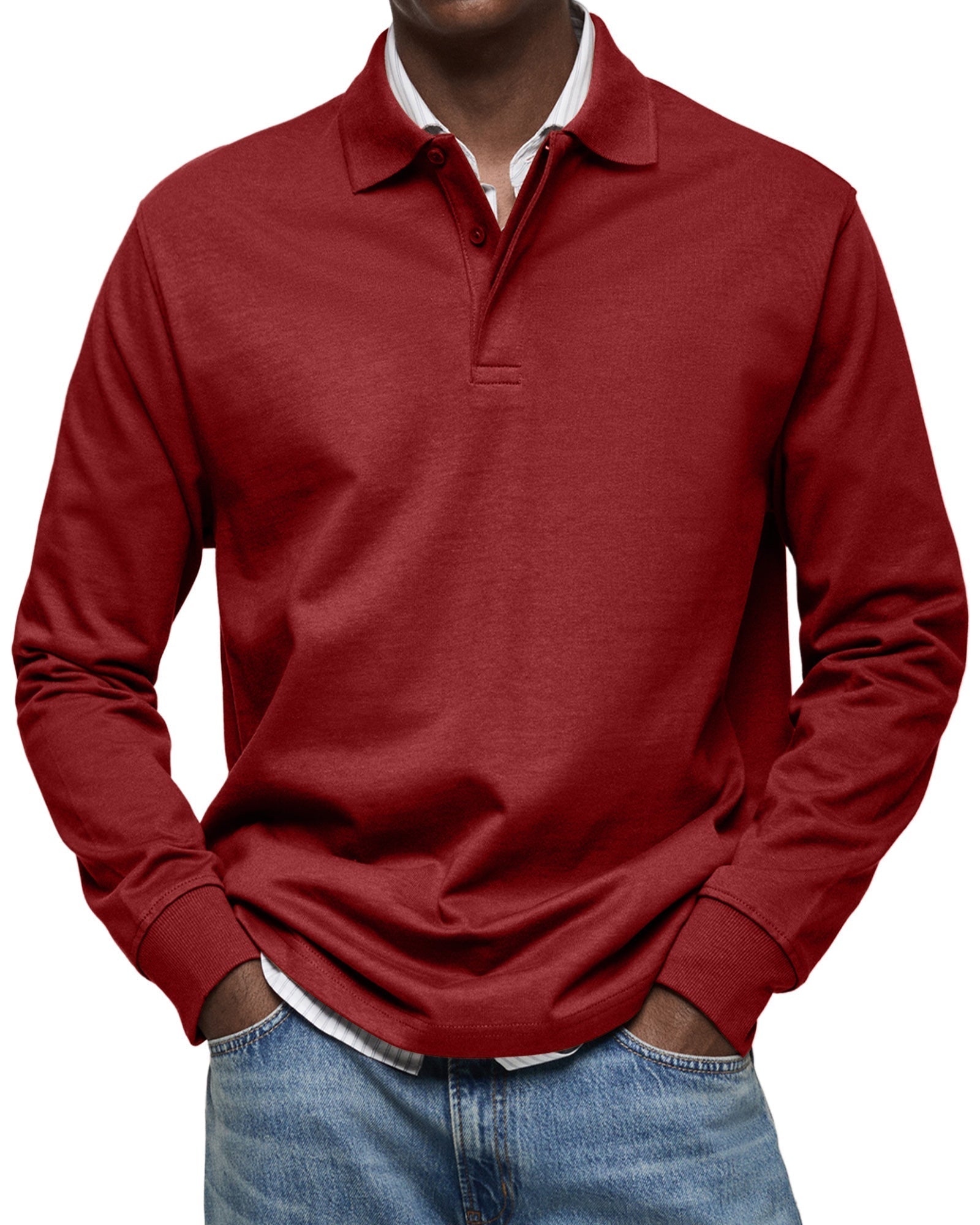 LAURENT MONACO | LUXURY LONG-SLEEVED POLO SHIRT 10