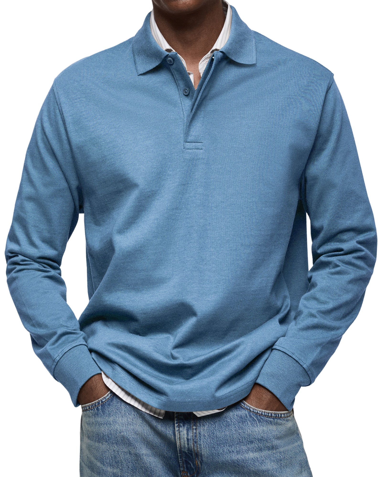 LAURENT MONACO | LUXURY LONG-SLEEVED POLO SHIRT 0
