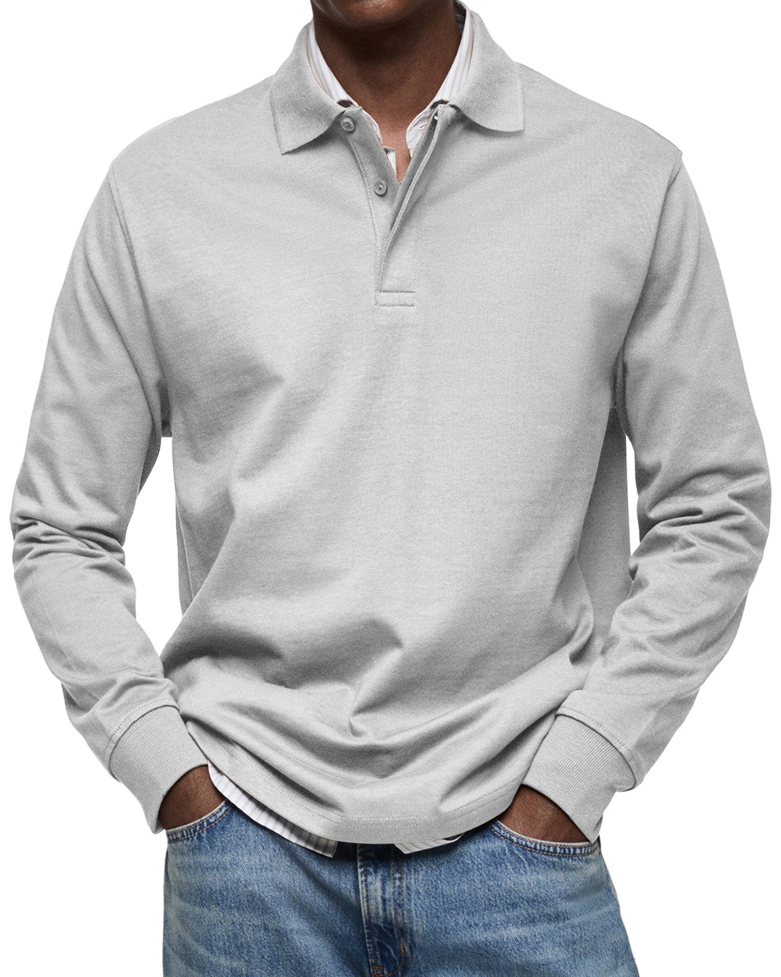 LAURENT MONACO | LUXURY LONG-SLEEVED POLO SHIRT 4