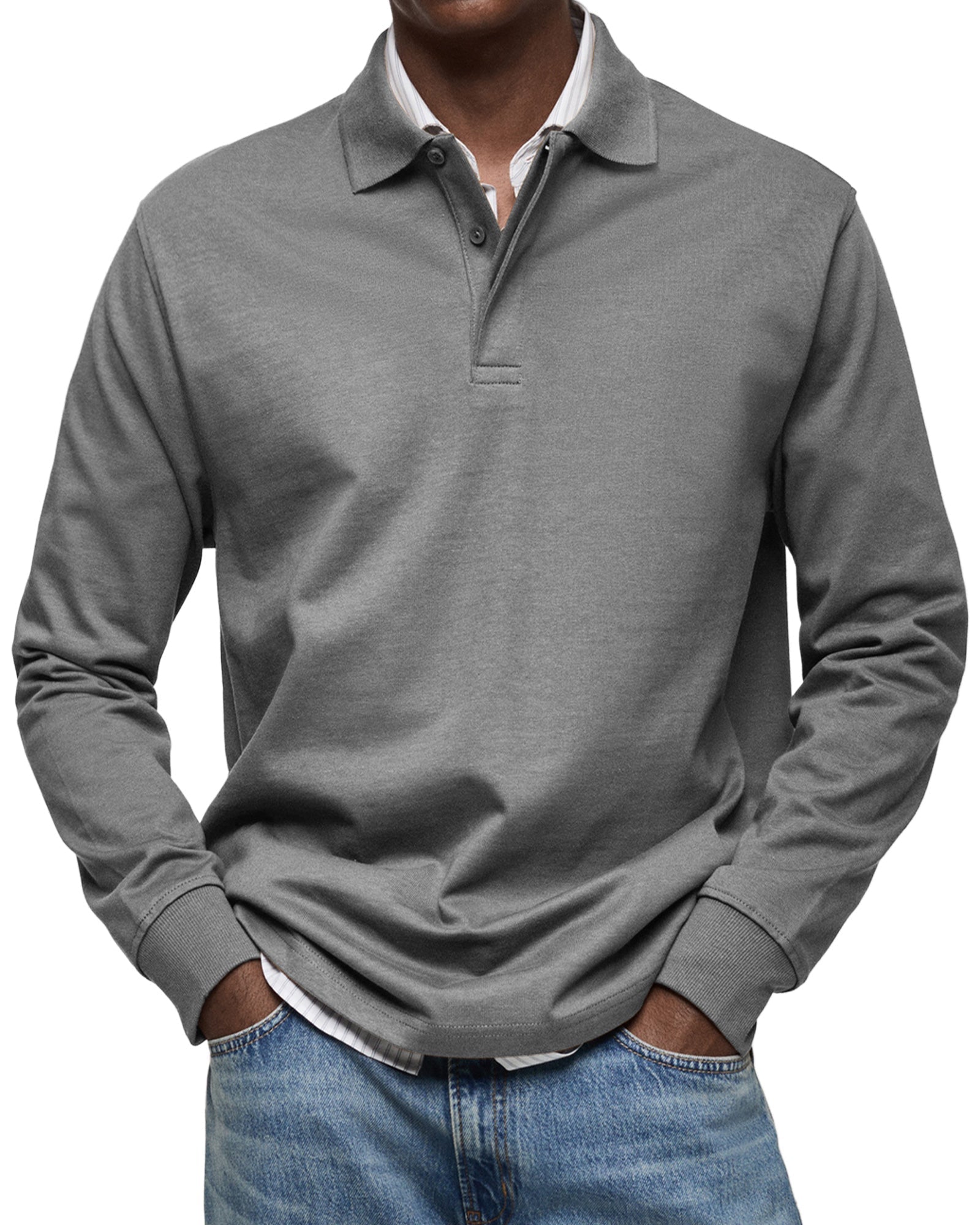 LAURENT MONACO | LUXURY LONG-SLEEVED POLO SHIRT 5