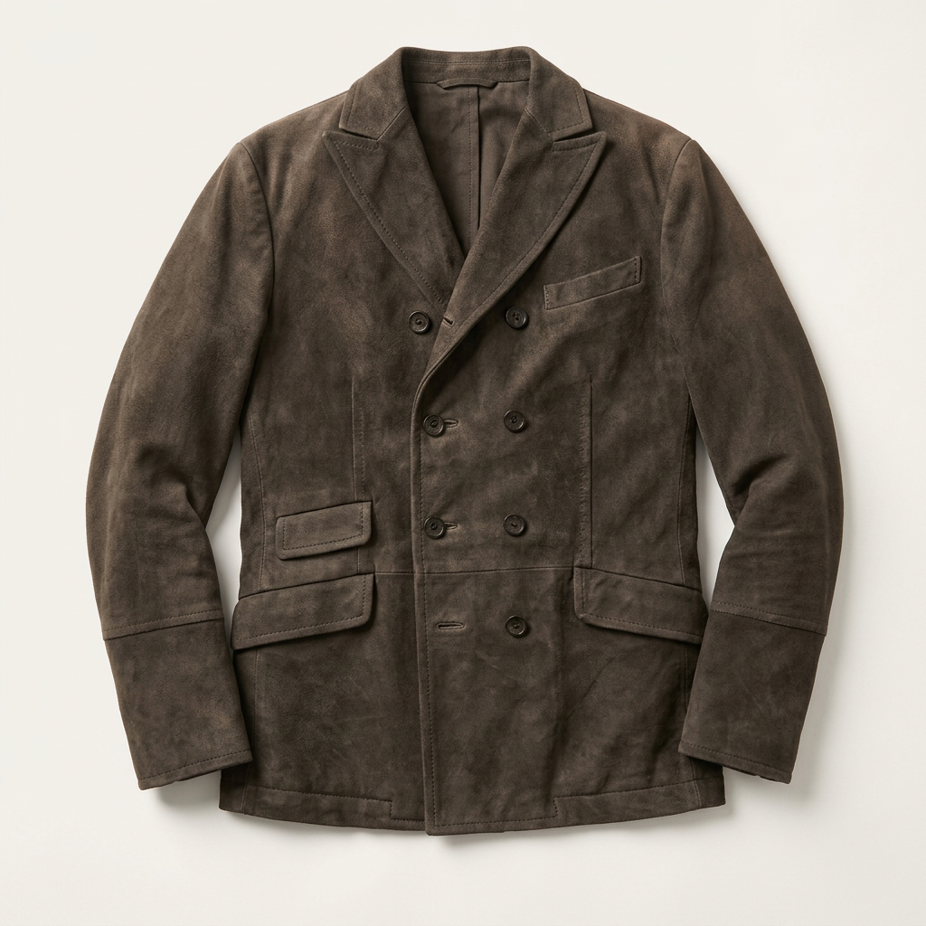 Men’s Long-Sleeve Jacket Notched Collar