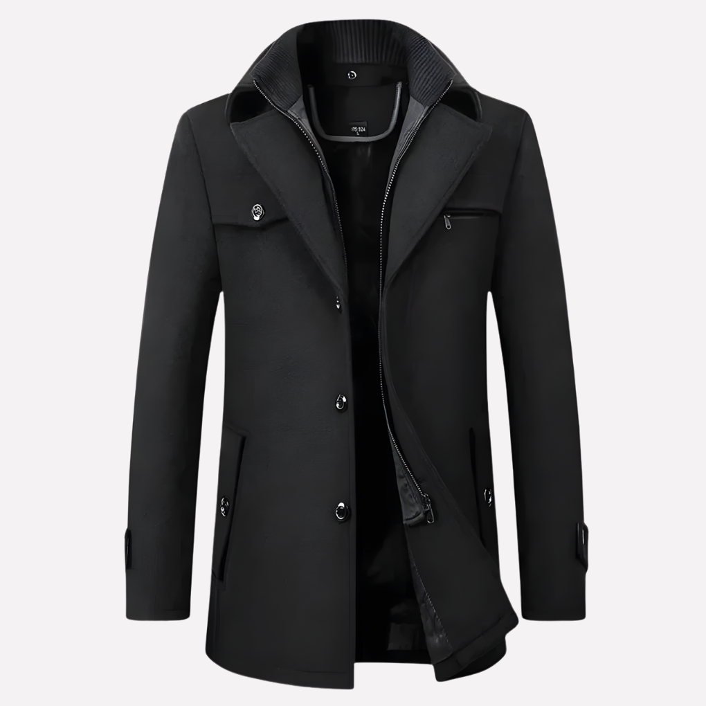 Men’s Notched-Collar Coat 0