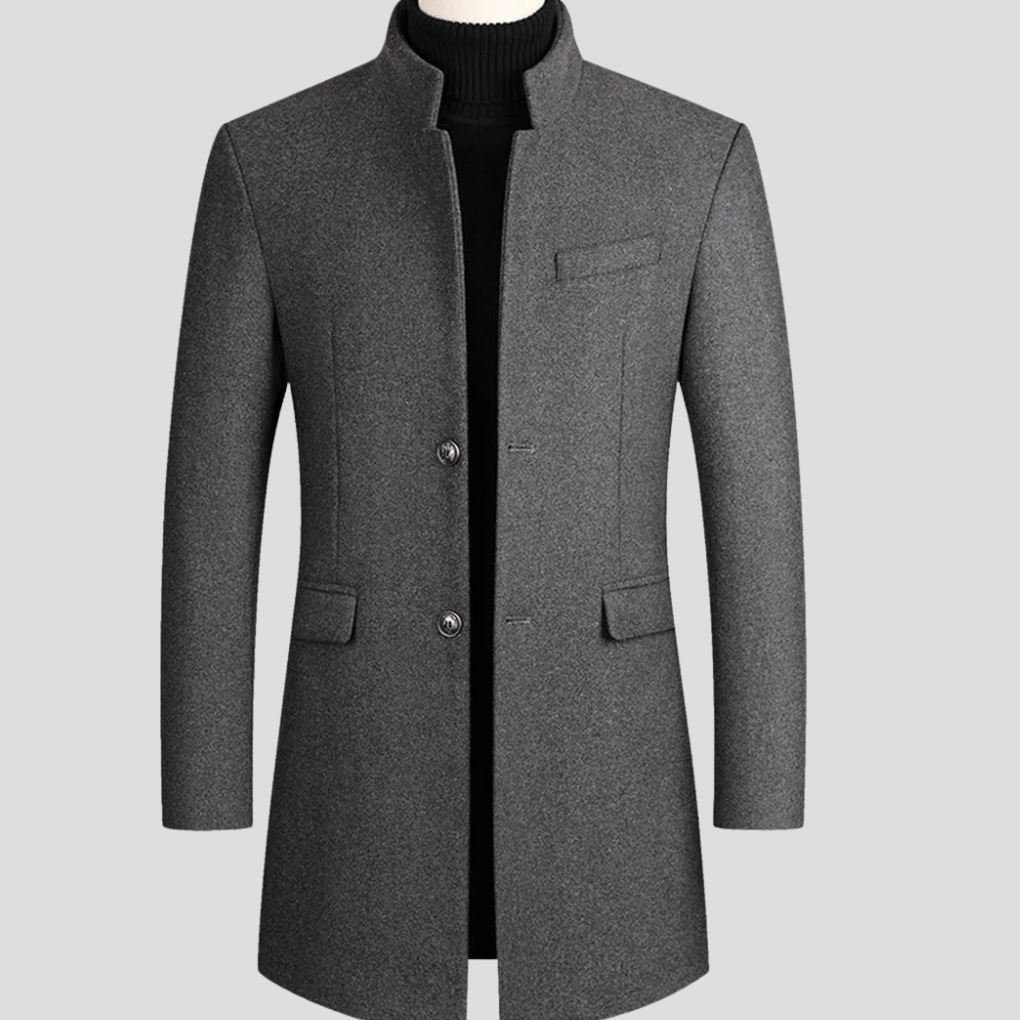 Men’s Elegant Wool-Blend Coat – Refined Classic Outerwear 1