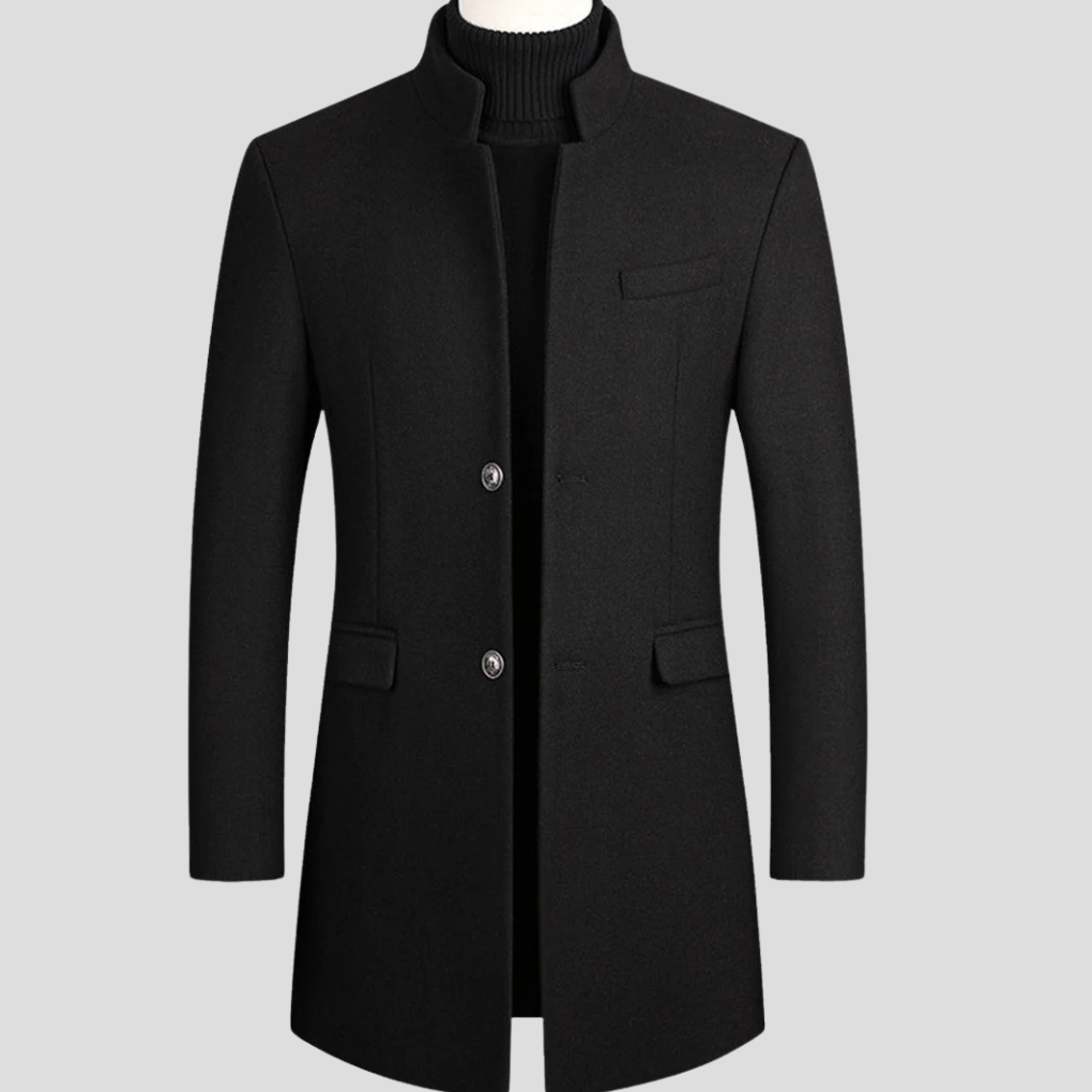 Men’s Elegant Wool-Blend Coat – Refined Classic Outerwear 2