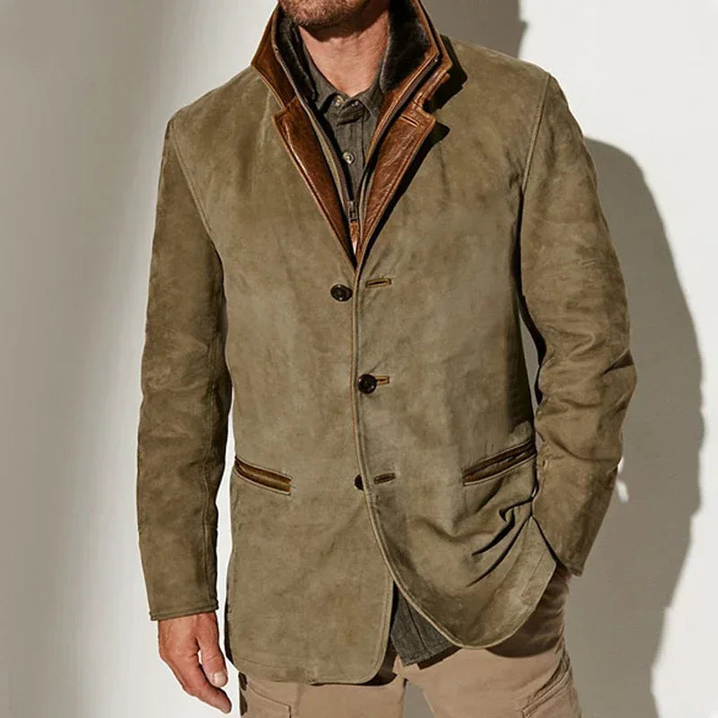 Alessandro Veneti Vintage Suede Coat 0